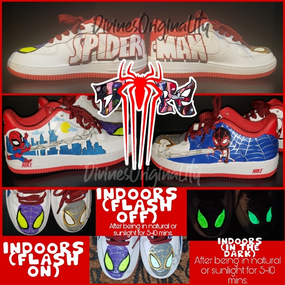 Nike air force 1 low Glow in the dark Spider-man. BLACK FRIDAY SALE - Picture 8 of 12